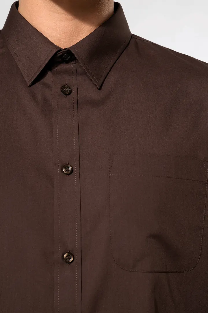Popeline-Hemd Baumwollpolyester pflegeleicht für Herren 6