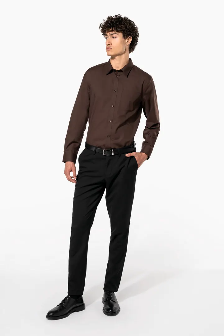 Popeline-Hemd Baumwollpolyester pflegeleicht für Herren 8