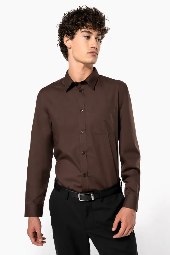 Popeline-Hemd Baumwollpolyester pflegeleicht für Herren 9