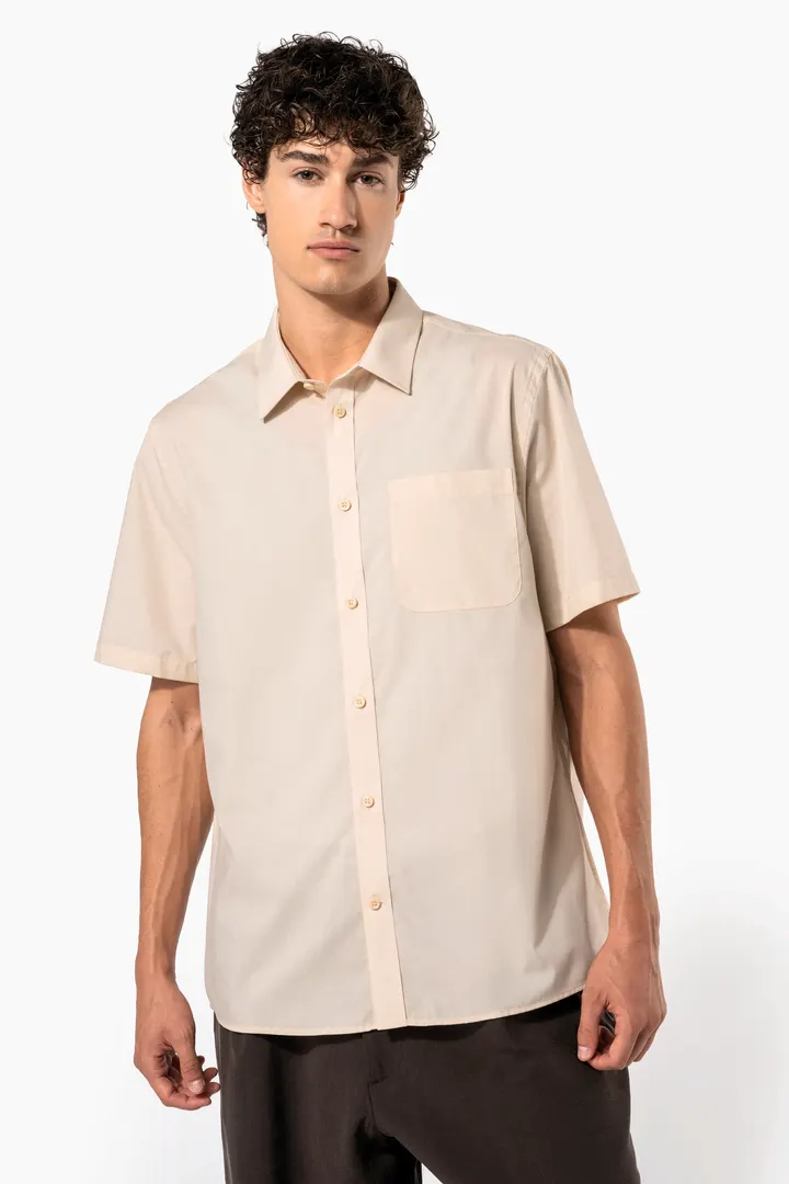 Popeline Kurzarmhemd Baumwollpolyester pflegeleicht für Herren 3