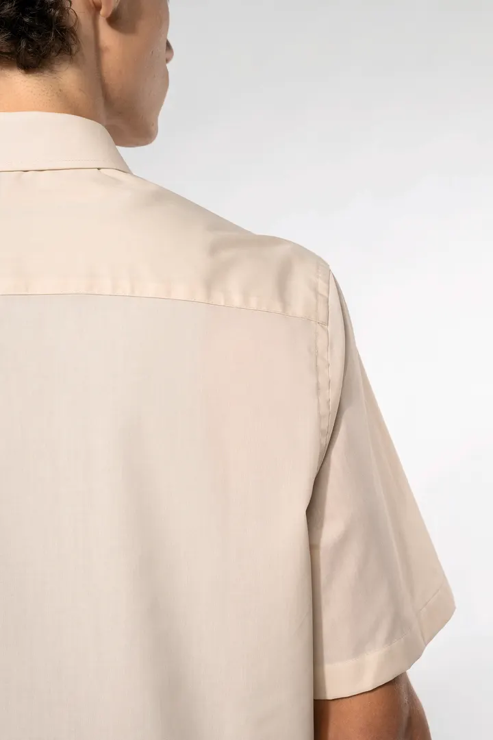 Popeline Kurzarmhemd Baumwollpolyester pflegeleicht für Herren 6