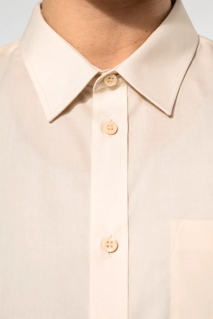 Popeline Kurzarmhemd Baumwollpolyester pflegeleicht für Herren 8