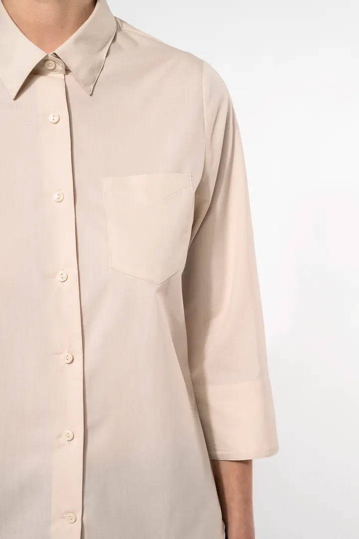 Chemise popeline polycoton manches 3/4 entretien facile femme 3
