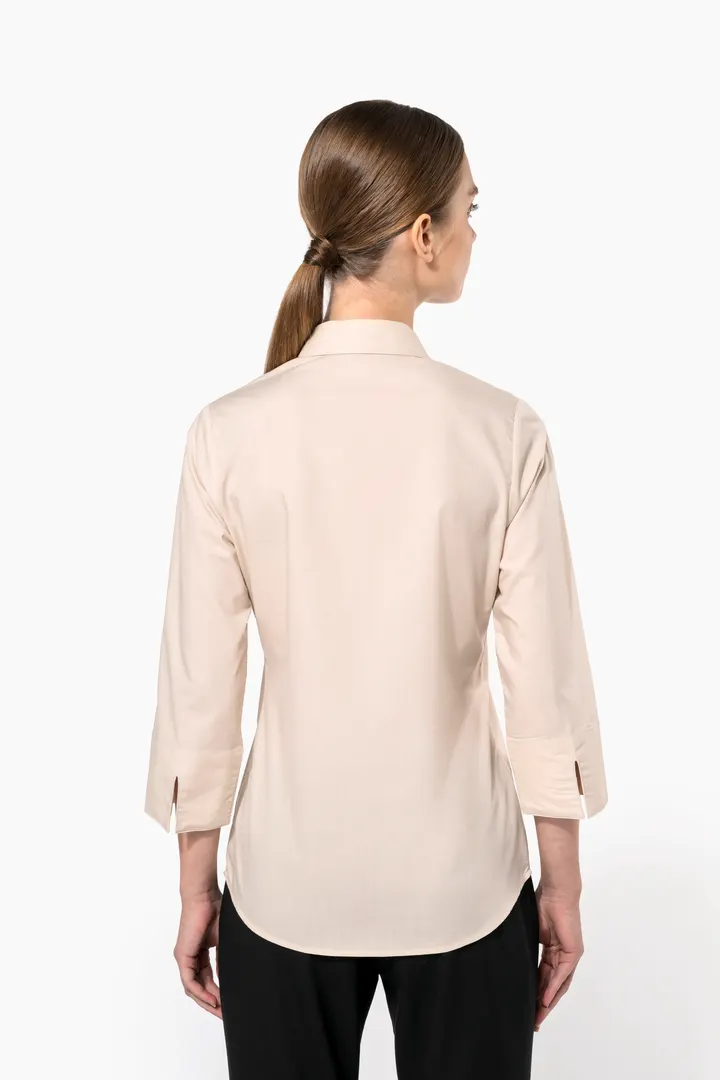 Chemise popeline polycoton manches 3/4 entretien facile femme 5