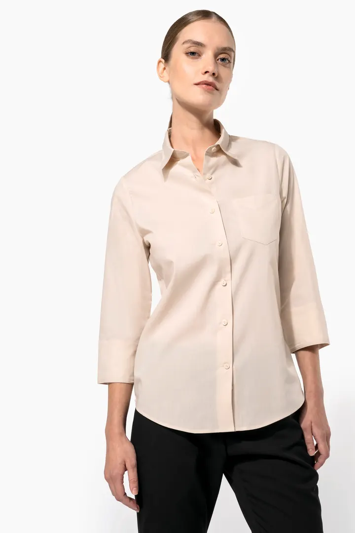 Chemise popeline polycoton manches 3/4 entretien facile femme 6