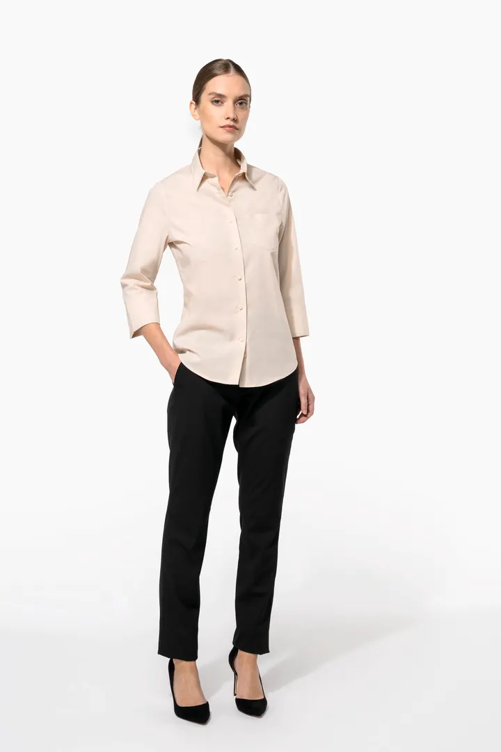 Chemise popeline polycoton manches 3/4 entretien facile femme 7