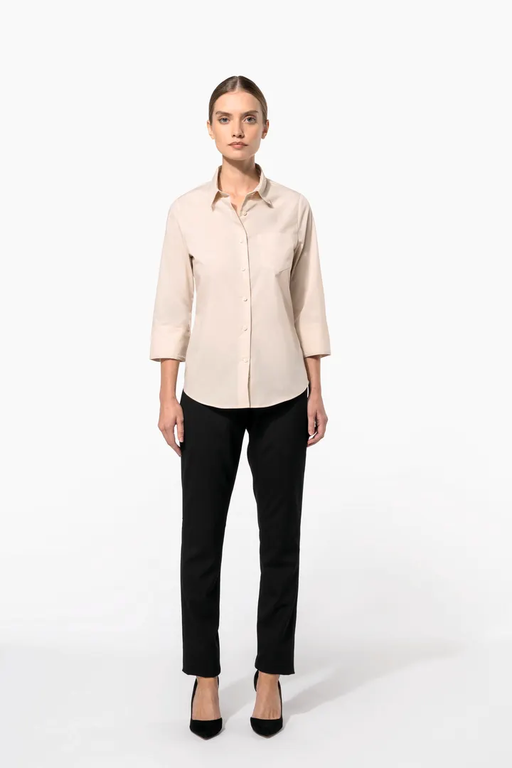 Chemise popeline polycoton manches 3/4 entretien facile femme 9
