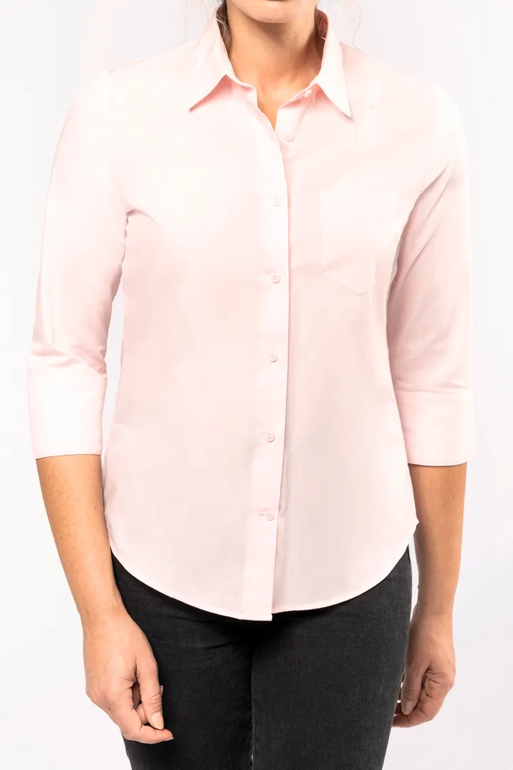 Chemise popeline polycoton manches 3/4 entretien facile femme 2