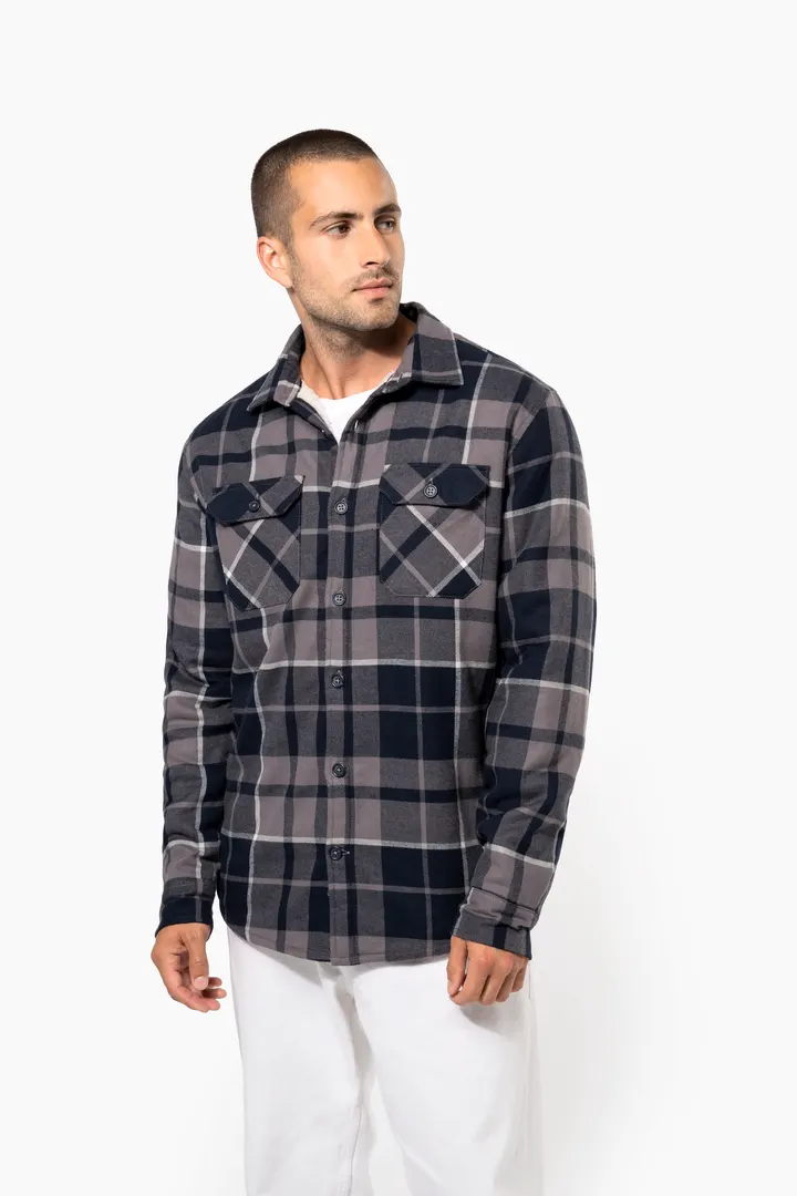 Surchemise à carreaux doublée sherpa homme 4