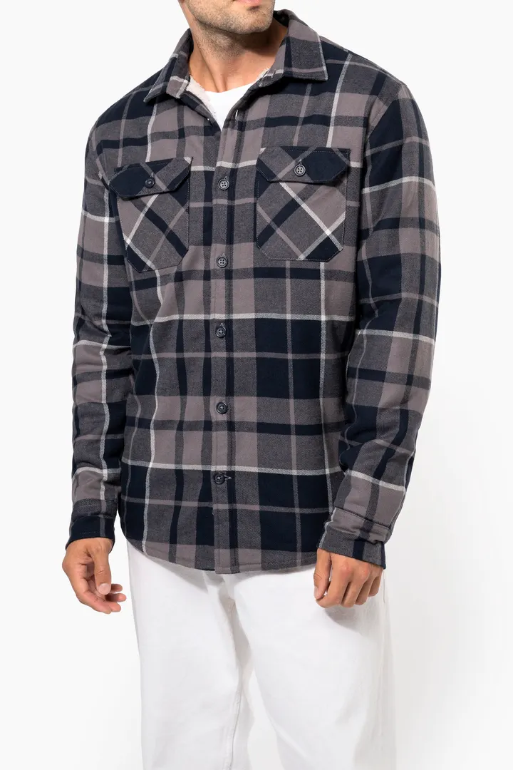 Surchemise à carreaux doublée sherpa homme 1