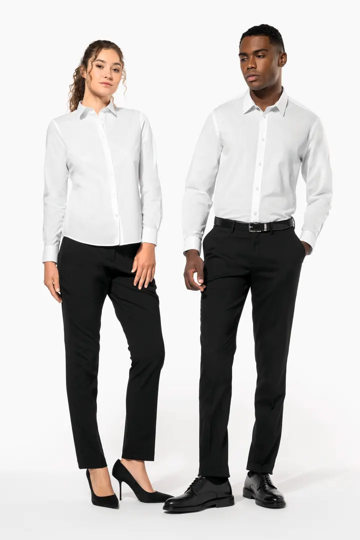 Chemise popeline polycoton sans poche entretien facile femme 17