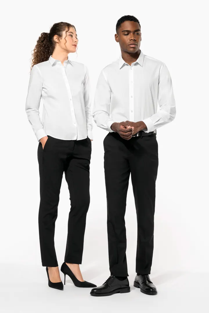 Chemise popeline polycoton sans poche entretien facile femme 18