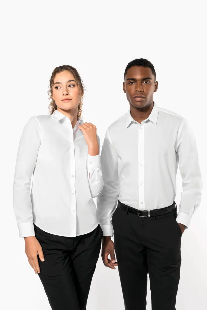 Chemise popeline polycoton sans poche entretien facile femme 19