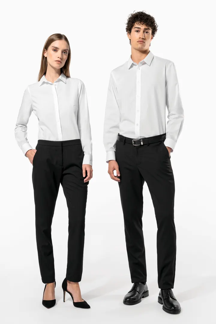 Chemise popeline polycoton sans poche entretien facile femme 21