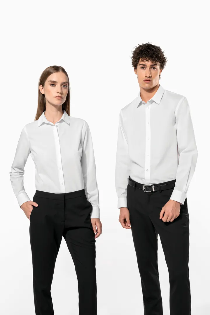 Chemise popeline polycoton sans poche entretien facile femme 23