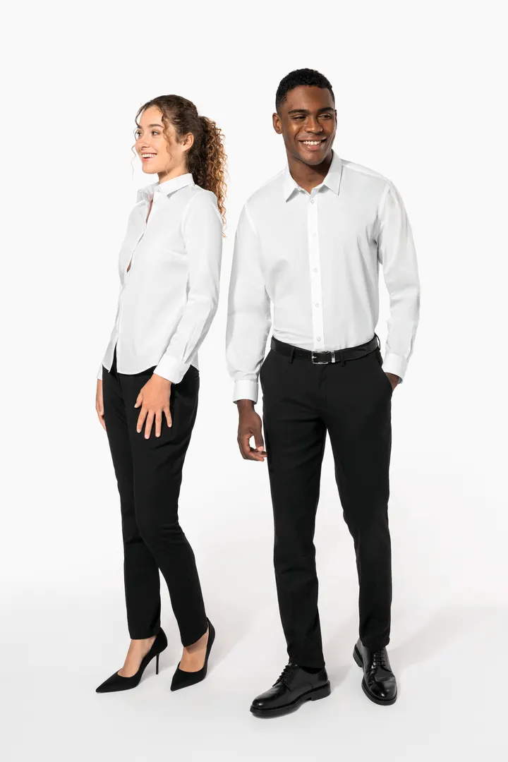 Chemise popeline polycoton sans poche entretien facile femme 16