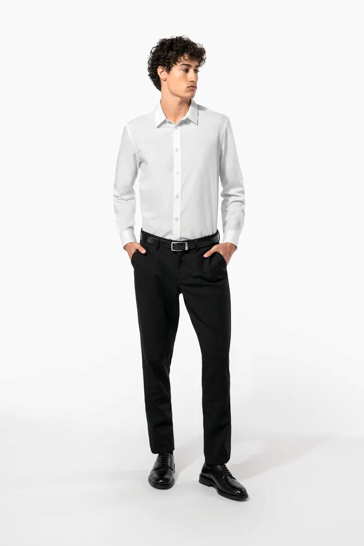 Chemise popeline polycoton sans poche entretien facile homme 19