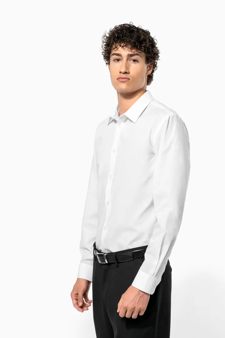 Chemise popeline polycoton sans poche entretien facile homme 21