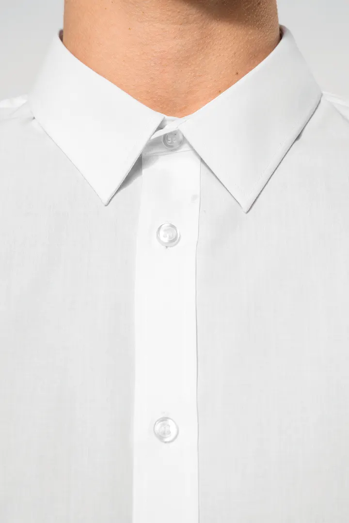 Chemise popeline polycoton sans poche entretien facile homme 25