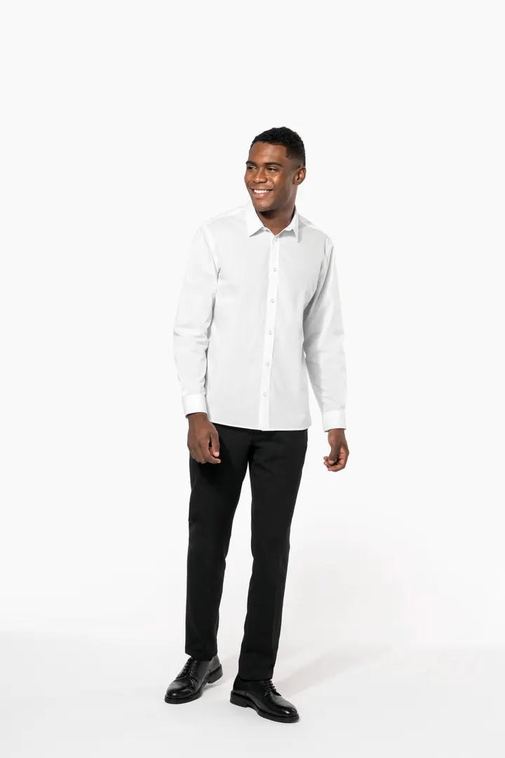 Chemise popeline polycoton sans poche entretien facile homme 2