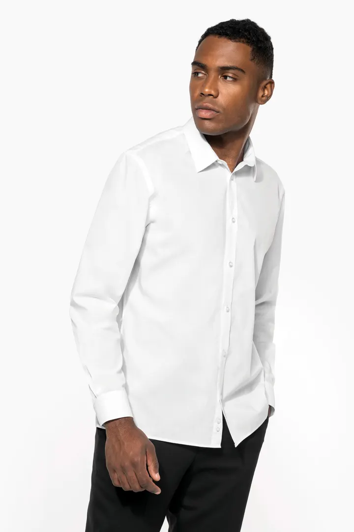 Chemise popeline polycoton sans poche entretien facile homme 3