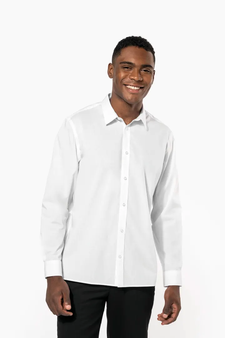 Chemise popeline polycoton sans poche entretien facile homme 4