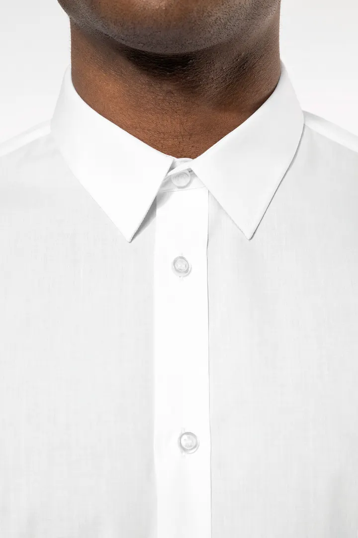Chemise popeline polycoton sans poche entretien facile homme 8