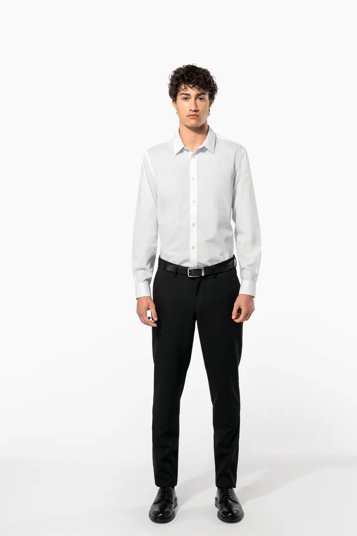 Chemise popeline polycoton sans poche entretien facile homme 9