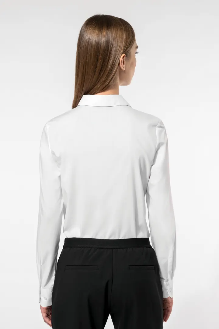 Chemise popeline polycoton sans poche entretien facile femme 14