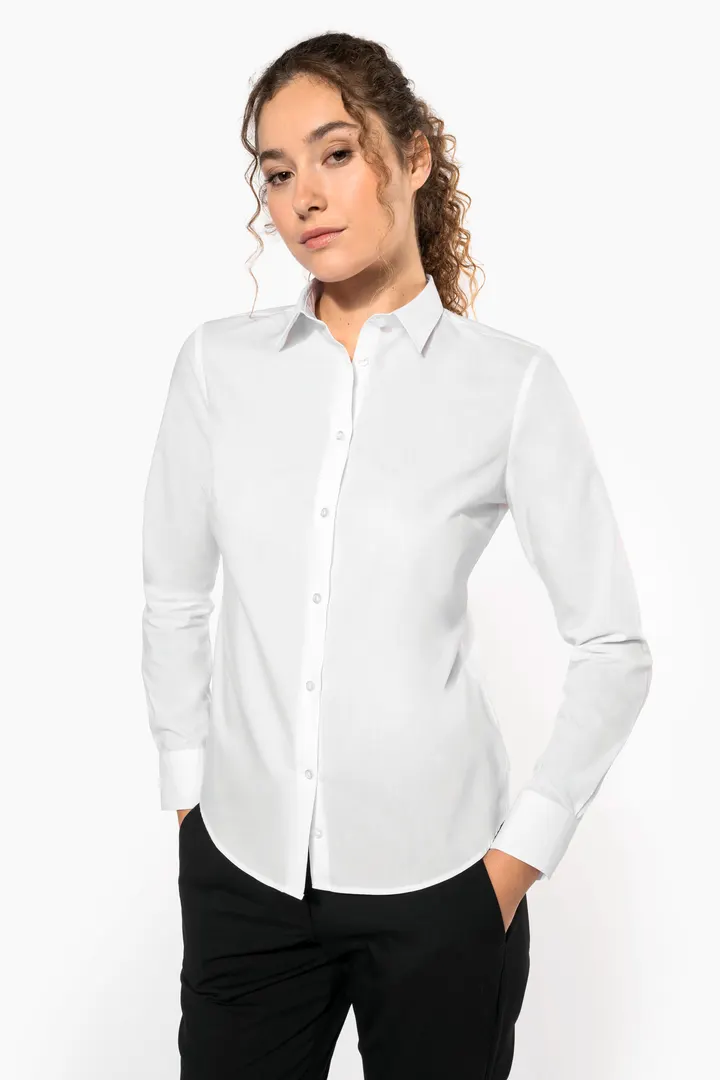 Chemise popeline polycoton sans poche entretien facile femme 3