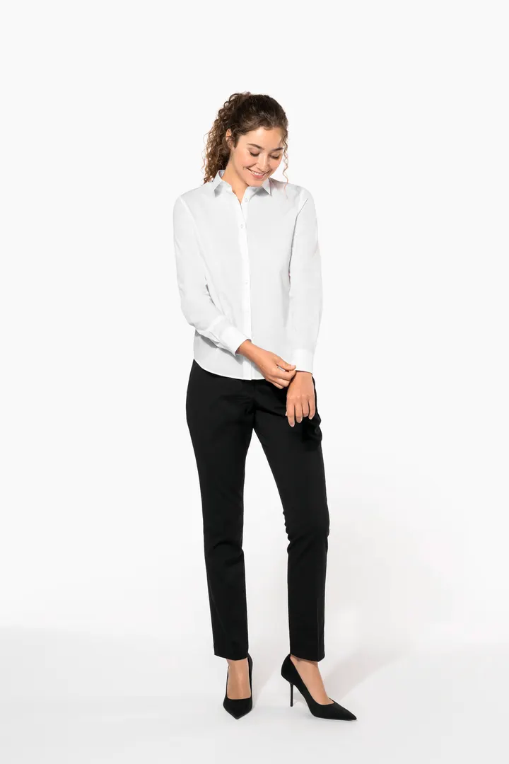 Chemise popeline polycoton sans poche entretien facile femme 5