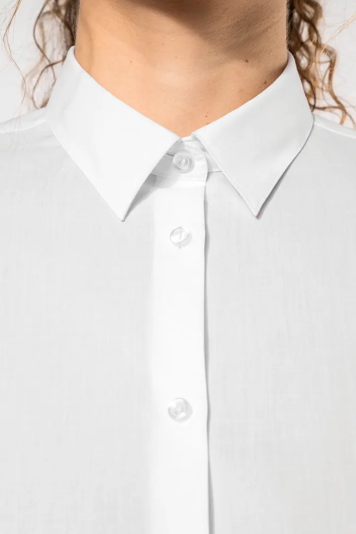 Chemise popeline polycoton sans poche entretien facile femme 6
