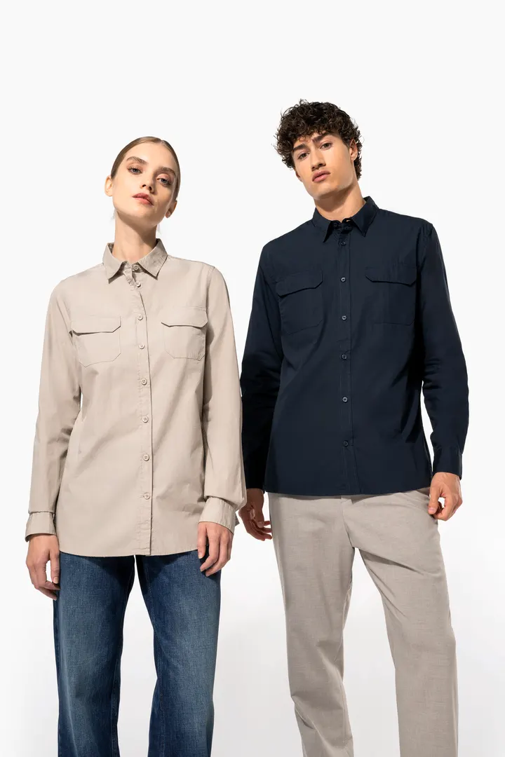 Chemise safari manches longues femme 15
