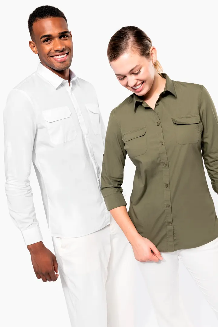 Chemise safari manches longues femme 19