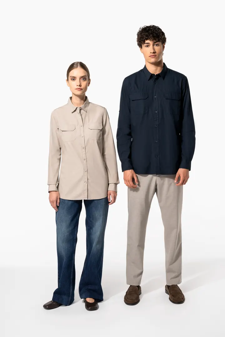 Chemise safari manches longues femme 14
