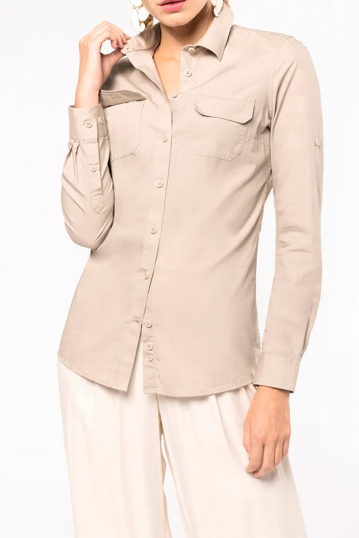 Chemise safari manches longues femme 13
