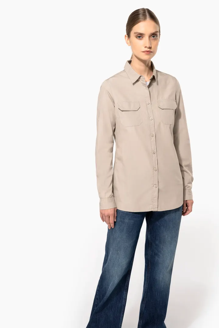 Chemise safari manches longues femme 2