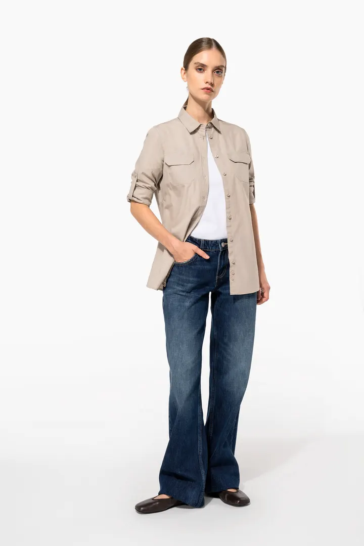 Chemise safari manches longues femme 4