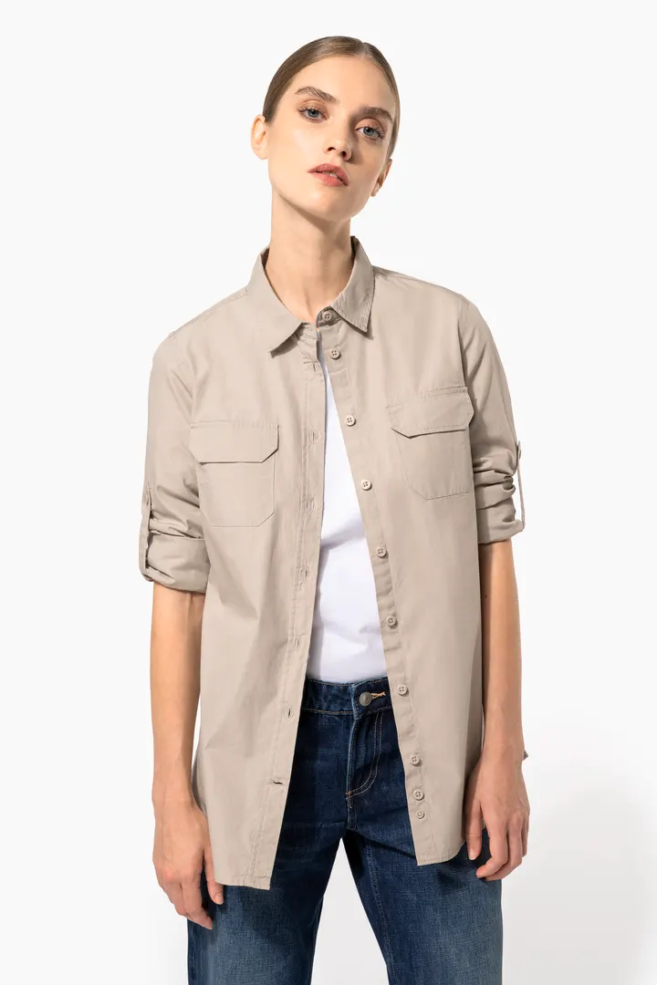 Chemise safari manches longues femme 9