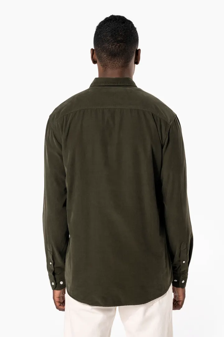 Chemise manches longues en velours homme 3
