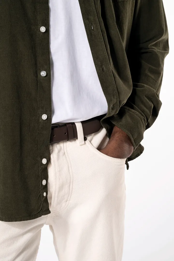 Chemise manches longues en velours homme 6