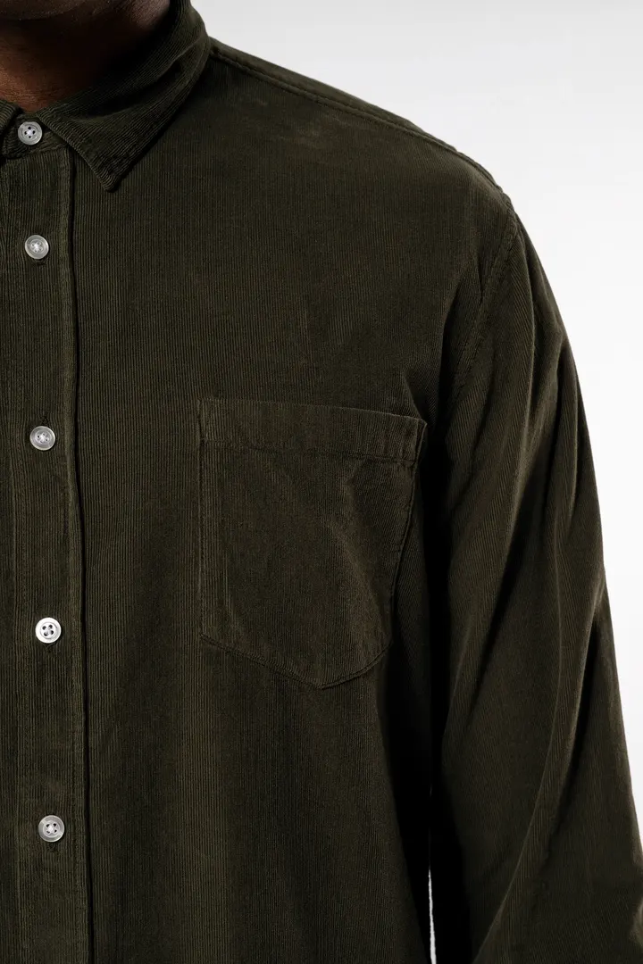 Chemise manches longues en velours homme 8