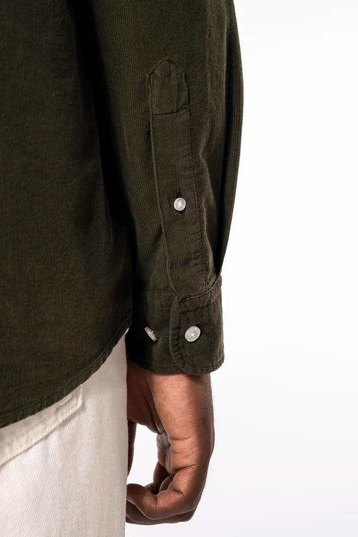 Chemise manches longues en velours homme 1