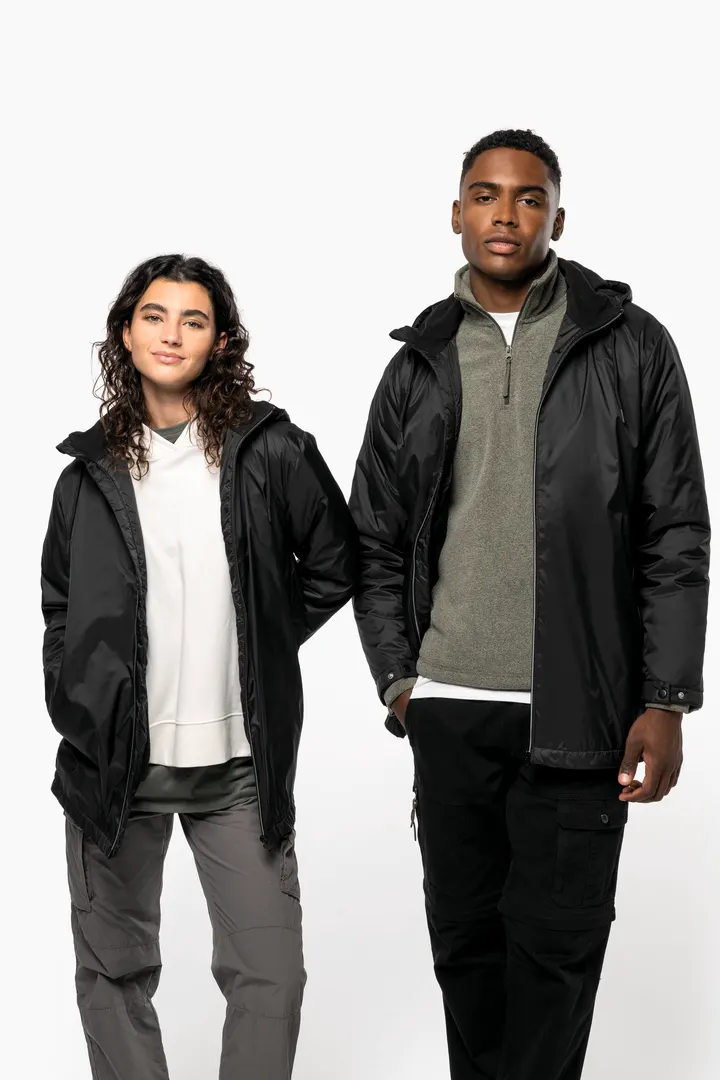 Gefütterte Unisex-Kapuzenjacke aus Mikrofleece 17