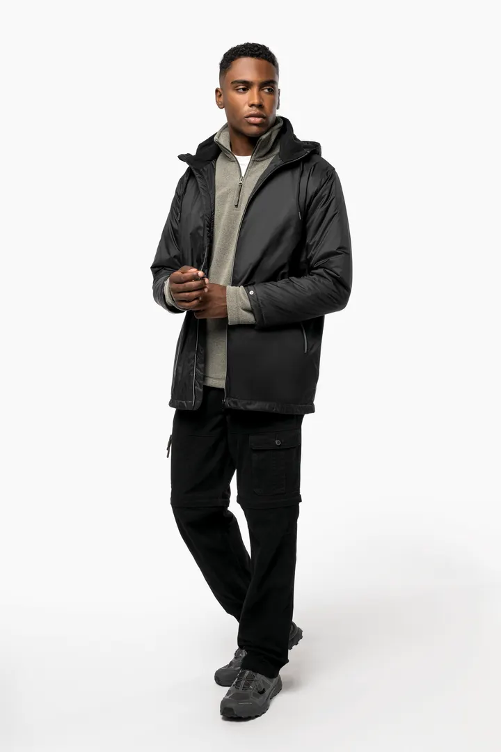 Gefütterte Unisex-Kapuzenjacke aus Mikrofleece 4