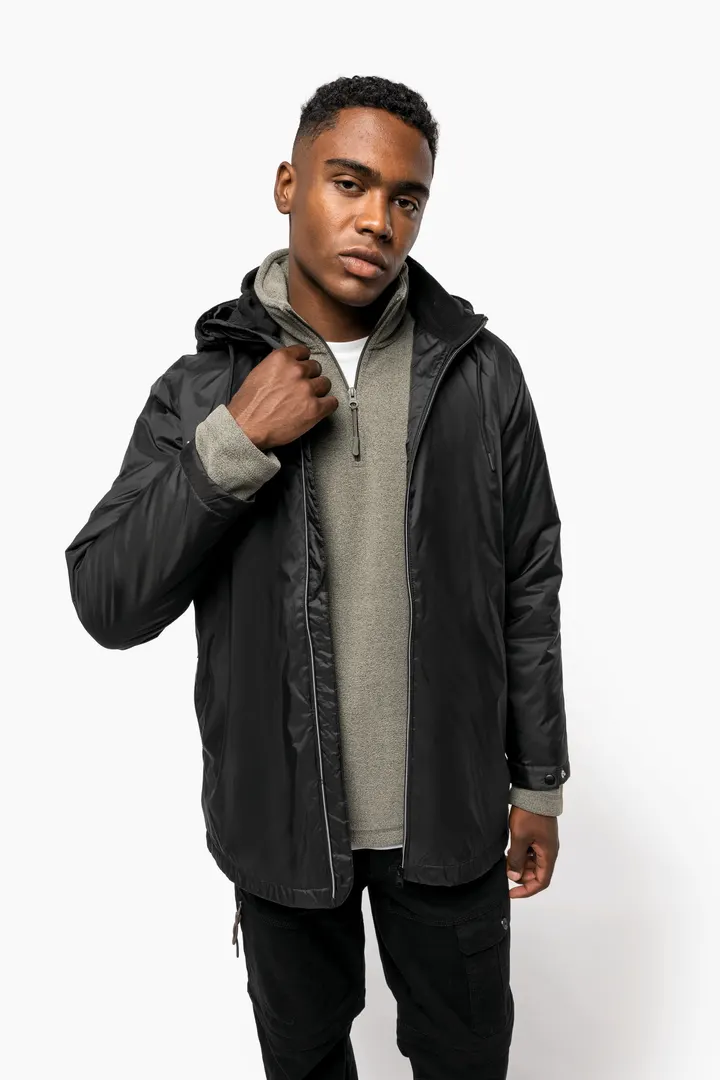 Gefütterte Unisex-Kapuzenjacke aus Mikrofleece 6