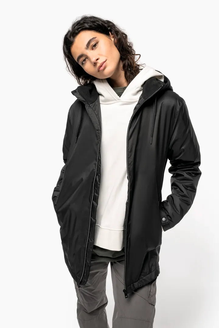 Gefütterte Unisex-Kapuzenjacke aus Mikrofleece 9