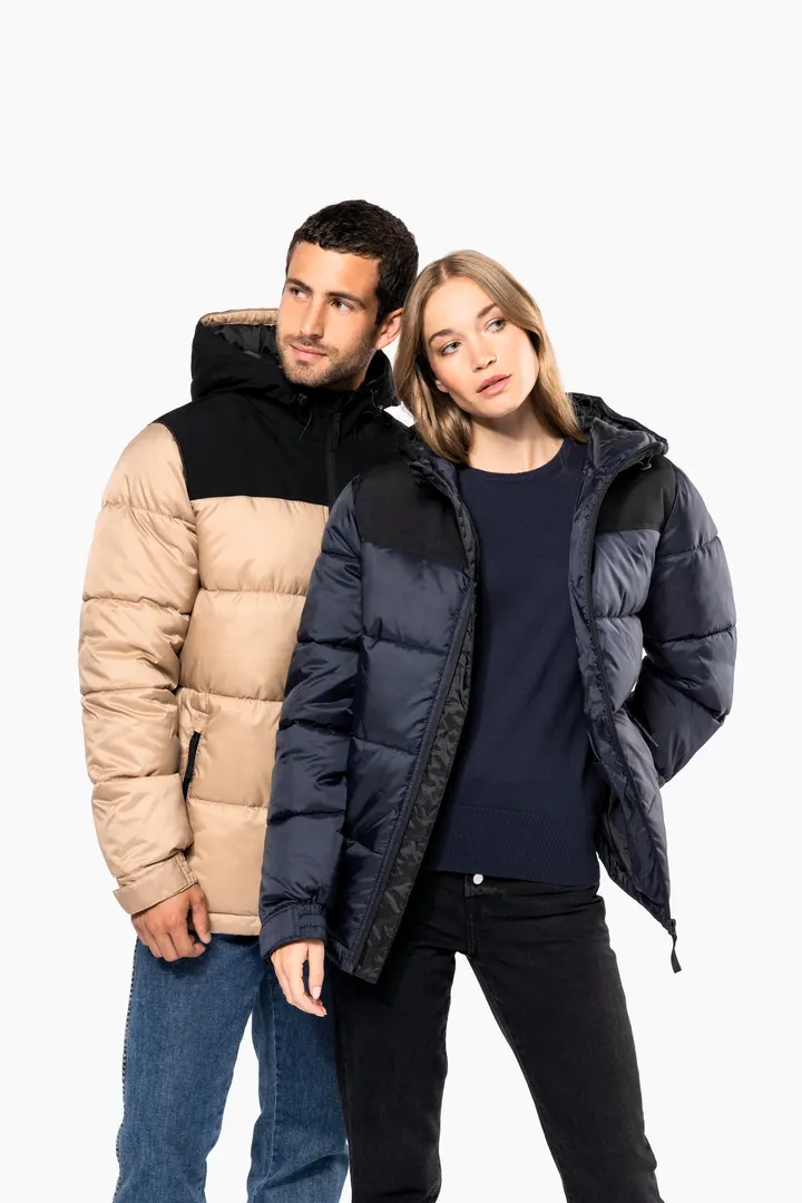 Unisex Steppparka mit Kapuze in zwei Farbtönen 2