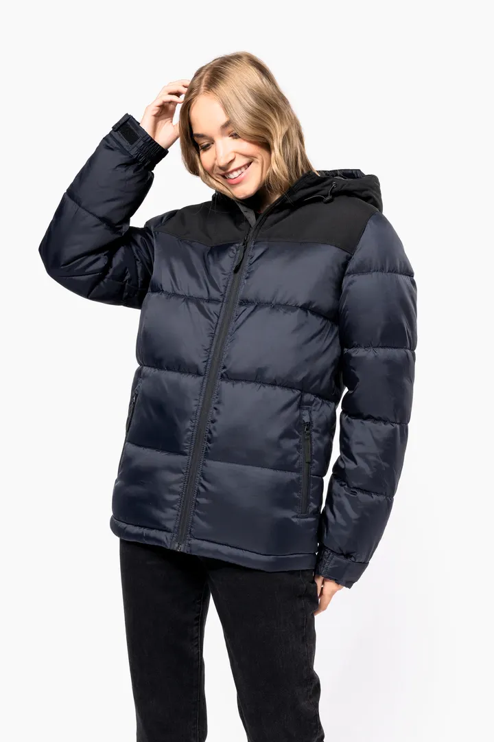 Unisex Steppparka mit Kapuze in zwei Farbtönen 13