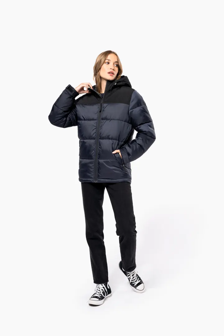 Unisex Steppparka mit Kapuze in zwei Farbtönen 31